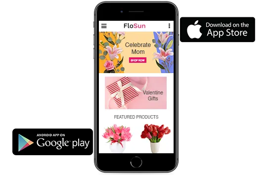 Android and iOS mobile apps for an online flowers store, built using StoreHippo ecommerce platform