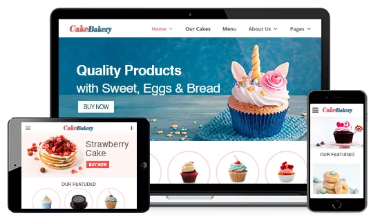 Multi-device optimized online cake shop powered by StoreHippo ecommerce platform.
