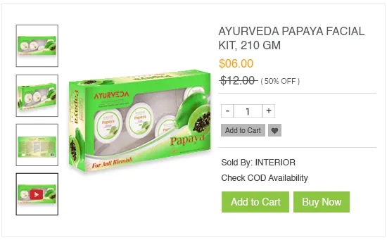Product page of an online ayurvedic products store built using StoreHippo ecommerce platform.