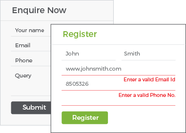 Form builder feature of StoreHippo with validation feature on forms to email id, phone number etc.