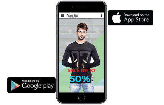 Android and iOS mobile apps for a t-shirt online store, built using StoreHippo ecommerce platform.