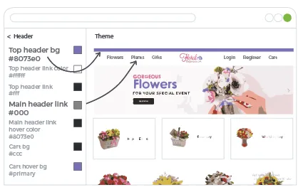 StoreHippo's theme design feature with inbuilt support for changes without any coding .