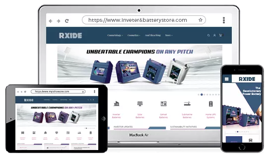Multi-device optimised online inverter & battery store designed using 100+ proffessional themes offered by StoreHippo