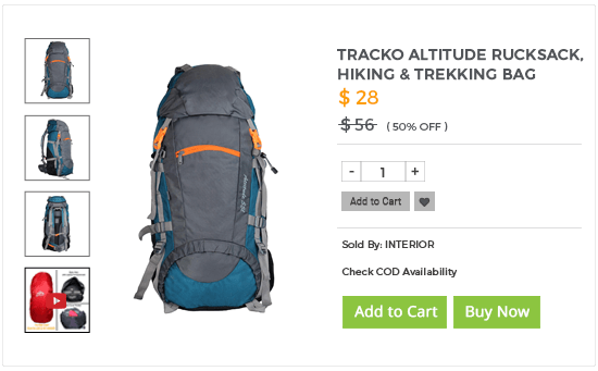 Product page of a travel accessories store built using StoreHippo ecommerce platform.