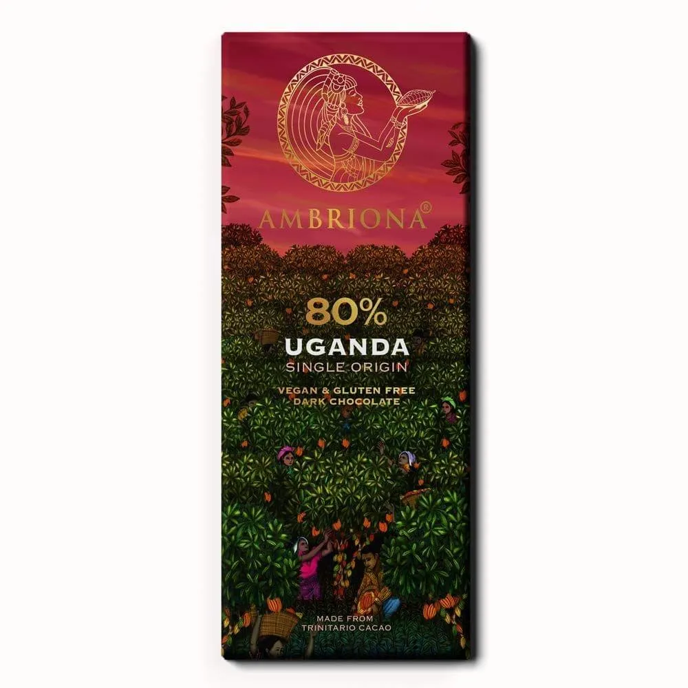 Uganda Single Origin 80% Dark Chocolate