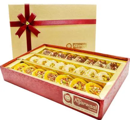 Aura Gift Box - Assorted Box of Kaju Sweets and Dry Fruit Sweets