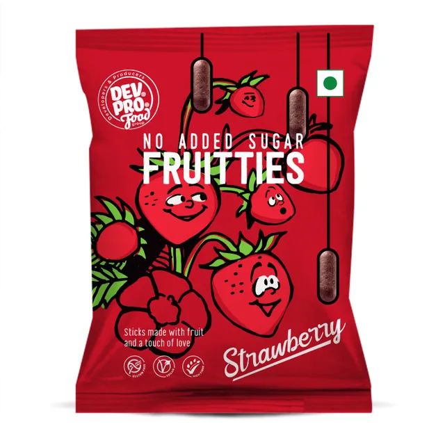 Dev. Pro. No Added Sugar Frutties Strawberry (Pack of 12)