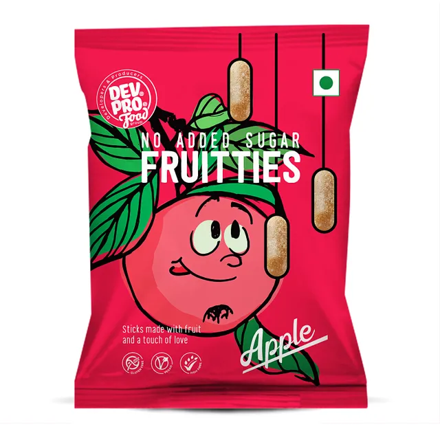 Dev. Pro. No Added Sugar Frutties Apple (Pack of 12)
