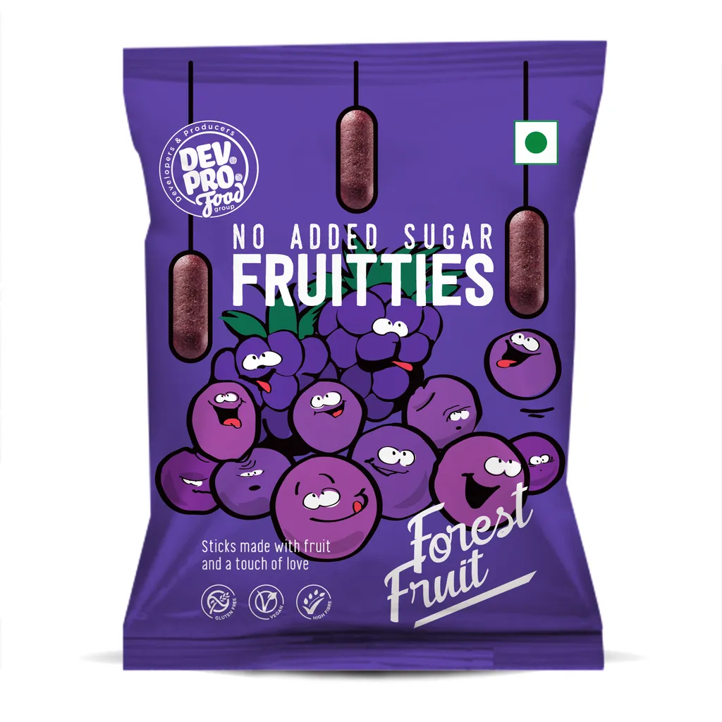 Dev. Pro. No Added Sugar Frutties Forest Fruit (Pack of 12)