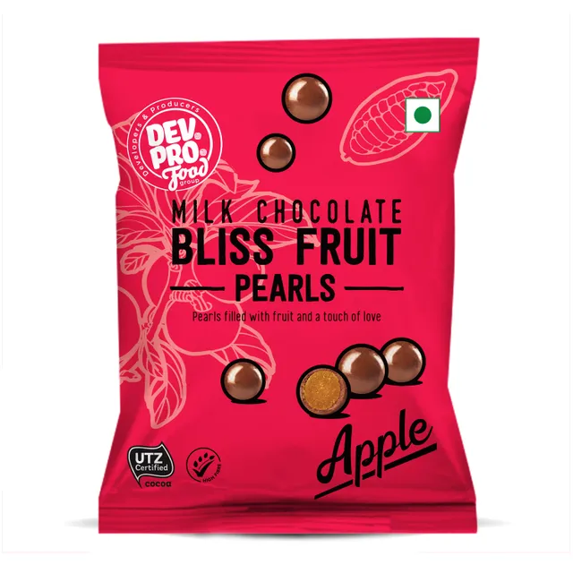 Dev. Pro. Bliss Fruit Pearls Apple Milk Chocolate (Pack of 12)