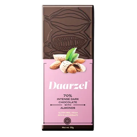 Dark Chocolate With Almonds - (70% Cocoa) Intense