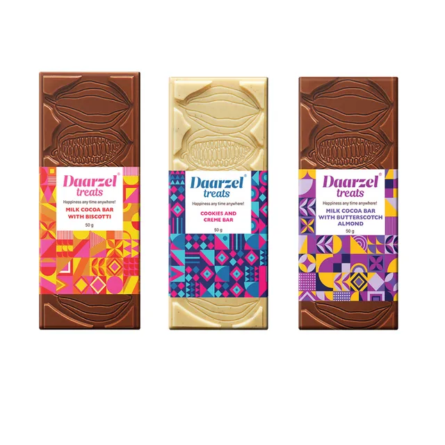 Chocolate Bars ( Cookies, Biscotti, Butterscotch Almonds) Pack of 3 x 50 gm
