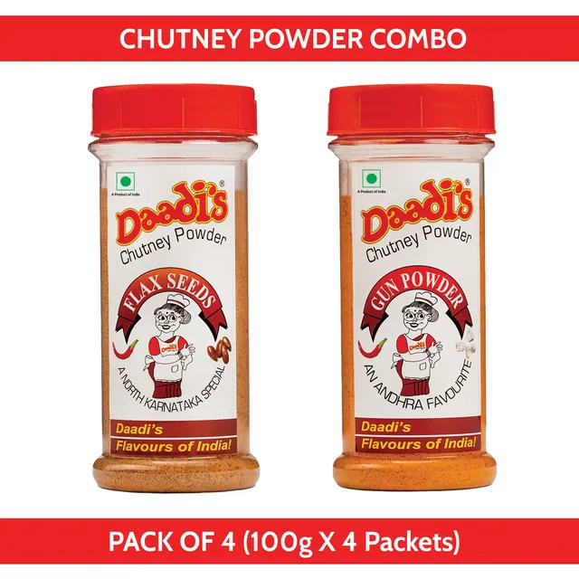 Chutney Powder 100g (Pack Of 4) (Flax Seeds, Gun Powder)