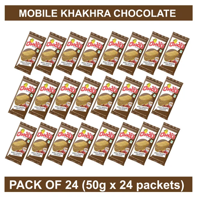 Mobile Khakhra Chocolate 50g (Pack Of 24)