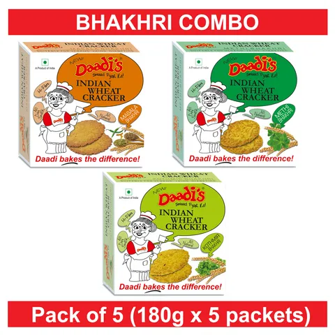 Bhakri 180g (Pack Of 3) (Methi 1, Masala 1, Kothmir 1)