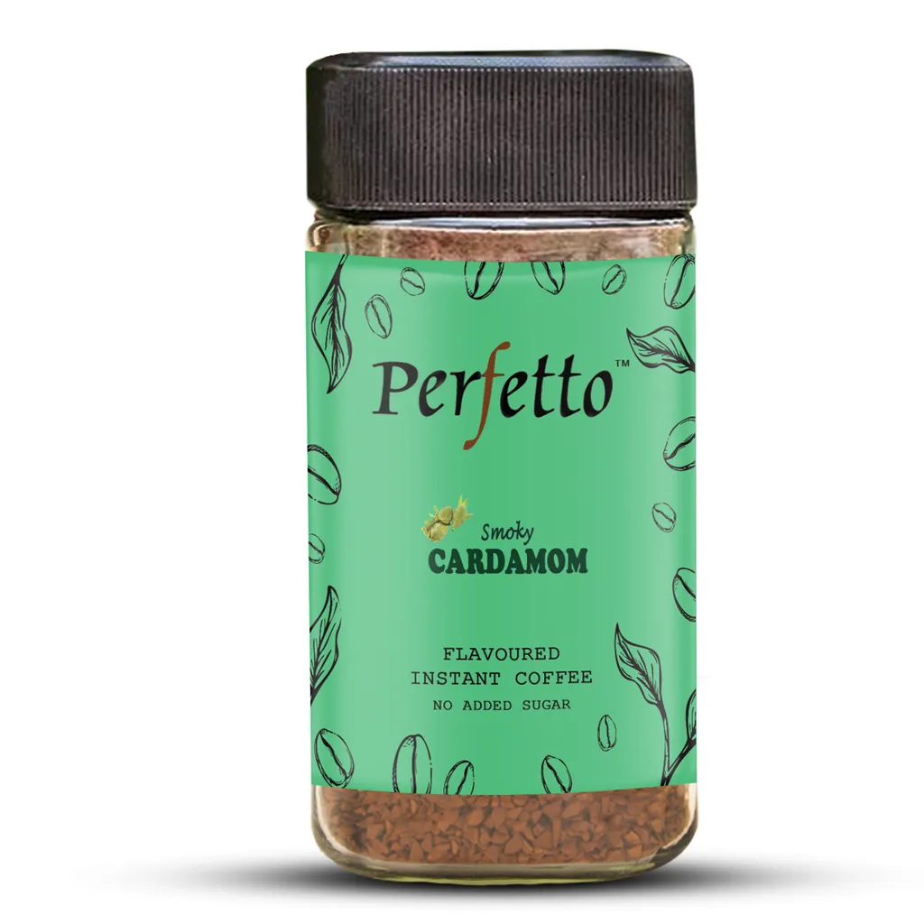 Cardamom Flavoured Instant Coffee 50g Jar - Perfetto