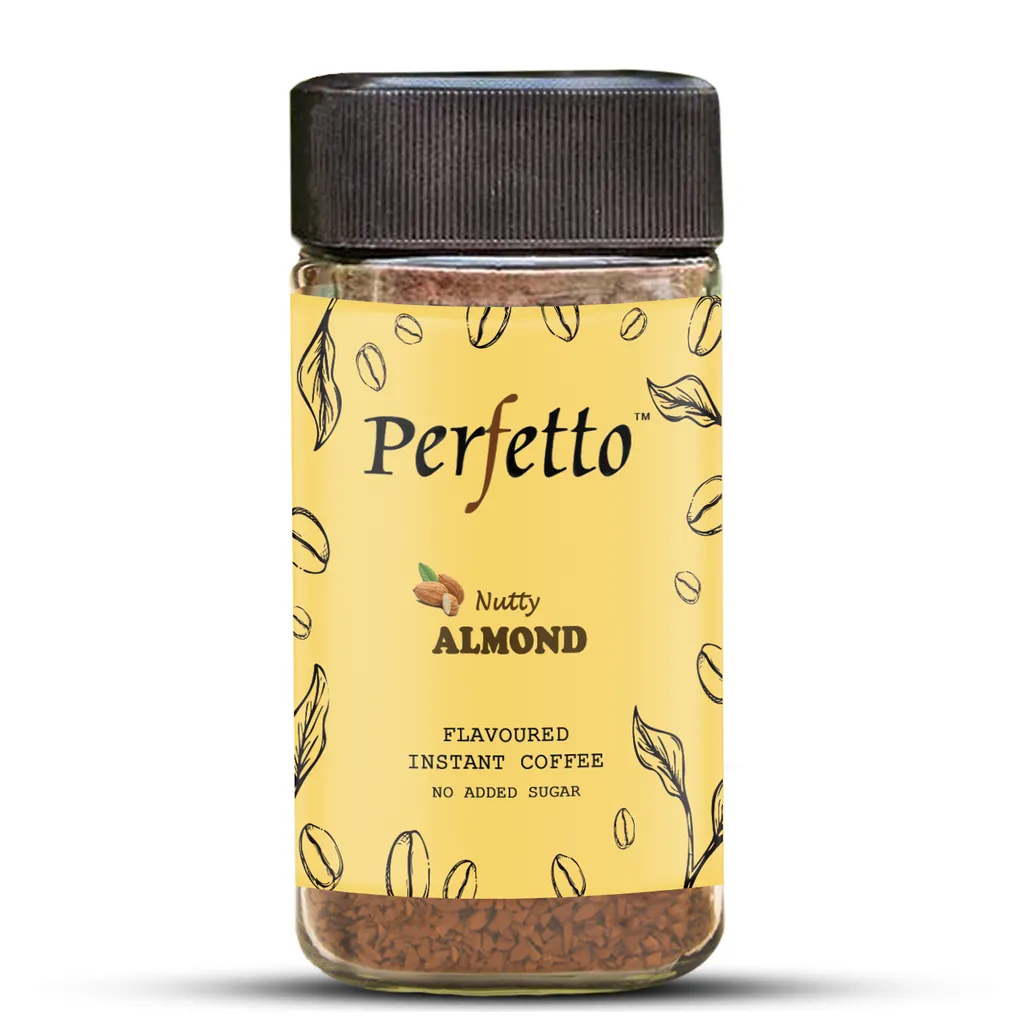 Almond Flavoured Instant Coffee 50g Jar - Perfetto