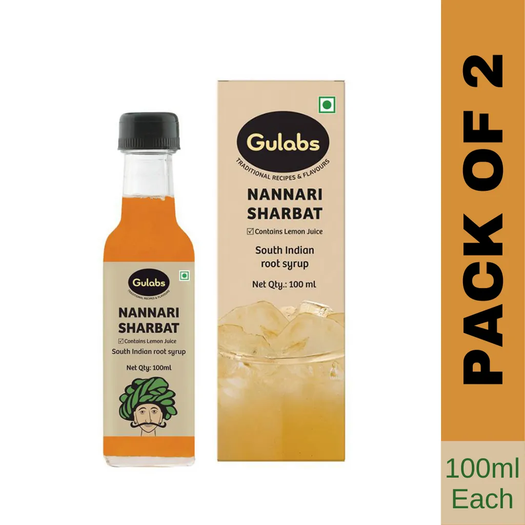 Gulabs Mini Nannari Syrup (Pack of 2)