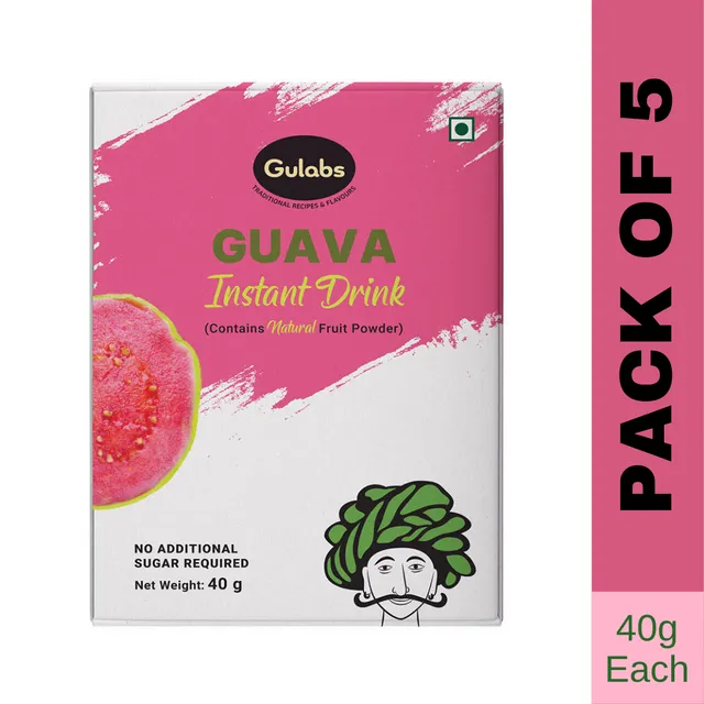 Gulabs Guava Instant Drink (Pack of 5)