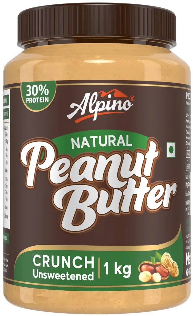 Alpino Natural Peanut Butter Crunch (Unsweetened / Gluten Free / Non-GMO / Vegan)