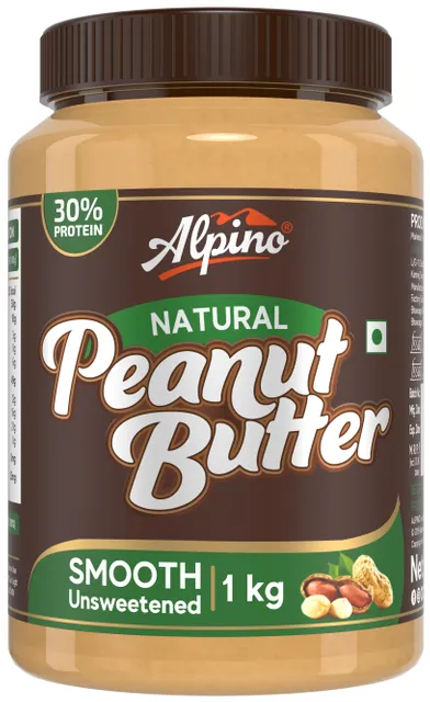 Alpino Natural Peanut Butter Smooth (Unsweetened / Gluten Free / Non-GMO / Vegan)