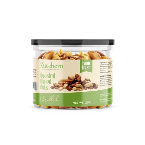 Roasted Premium Mixed Nuts | Unsalted - California Almond , Cashew , Peanuts , Pistachio