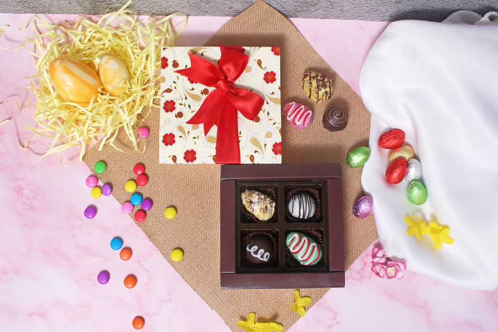 Mini Easter Eggs Box | 4 Assorted Chocolate Truffle