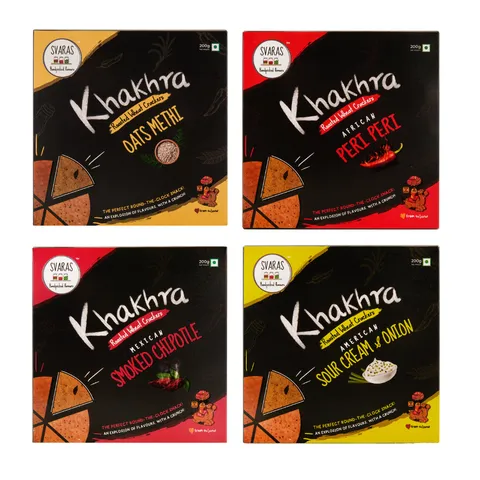 Oats Methi, African Peri Peri, Mexican Smoked Chipotle, American Sour Cream & Onion - Flavoured Khakhra Combo