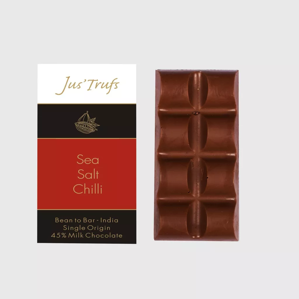 Artisanal Sea Salt Chilli Milk Chocolate Bar