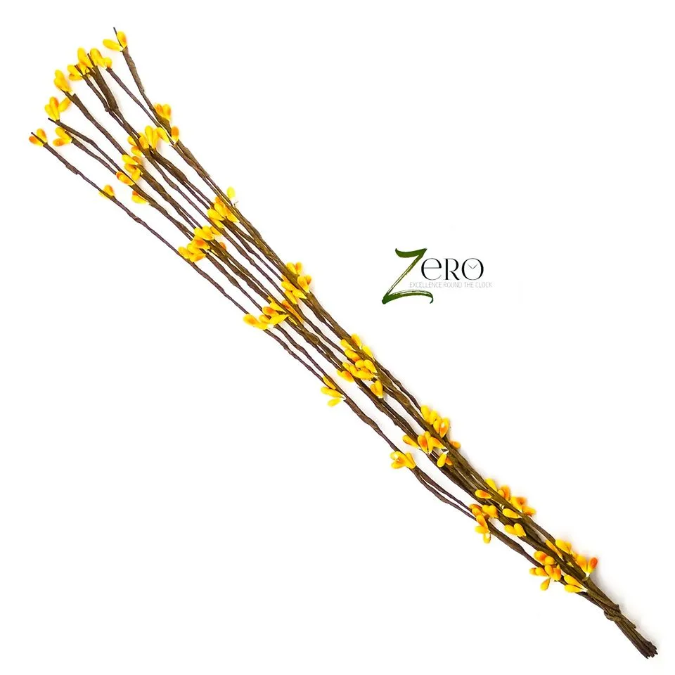 Bunch of 10 Pcs Two Tone Pollan Sticks Dual Color - Orange And Yellow