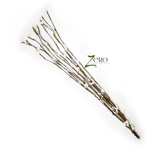 Bunch of 10 Pcs Two Tone Pollan Sticks Dual Color - Light White And White