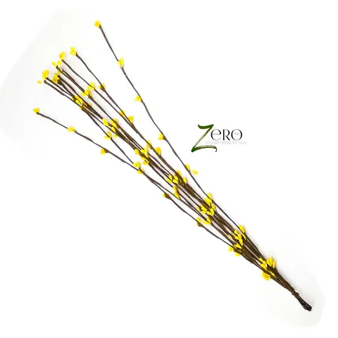 Bunch of 10 Pcs Two Tone Pollan Sticks Dual Color - Light Yellow And Yellow