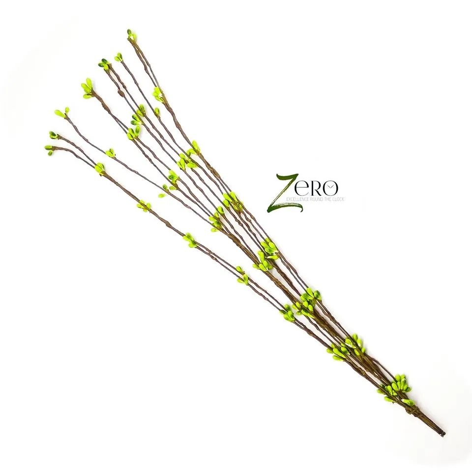 Bunch of 10 Pcs Two Tone Pollan Sticks Dual Color - Light Green And Green