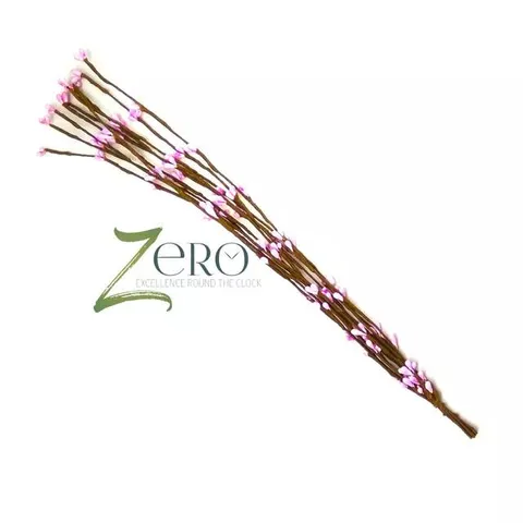 Bunch of 10 Pcs Two Tone Pollan Sticks Dual Color - Light Pink And White