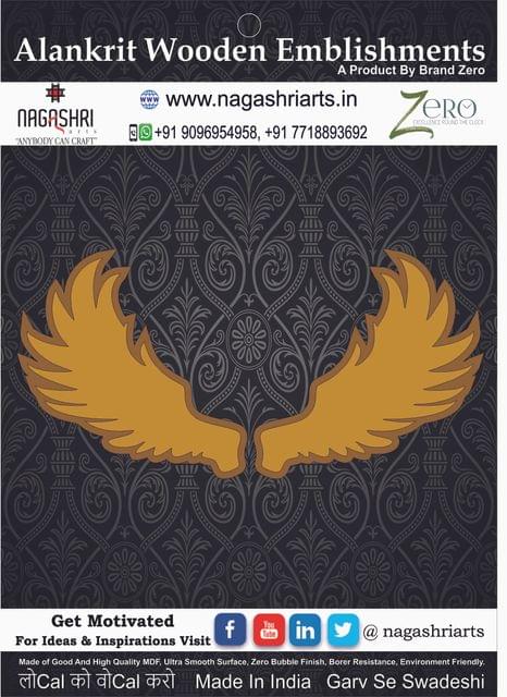 Brand Zero MDF Angle Feather Coaster With Border Frame D2 - Pack of 2 Pairs