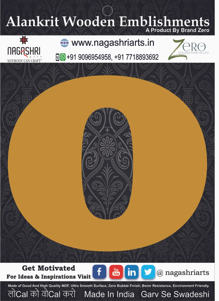 Brand Zero Alphabets, Numbers, Monograms - Lower Case O - CLBBT Font - Select Your Preference