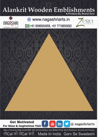 Brand Zero MDF Triangle Plaques - Select Your Preference Of Size & Thickness