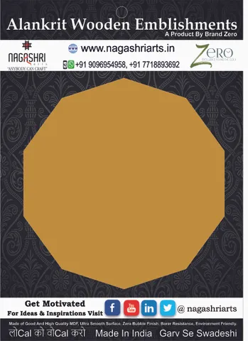 Brand Zero MDF Decagon Plaques - Select Your Preference Of Size & Thickness
