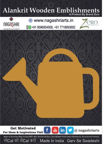 Brand Zero MDF Emblishment Watering Can Design 2 - Select Your Preference Of Size & Thickness