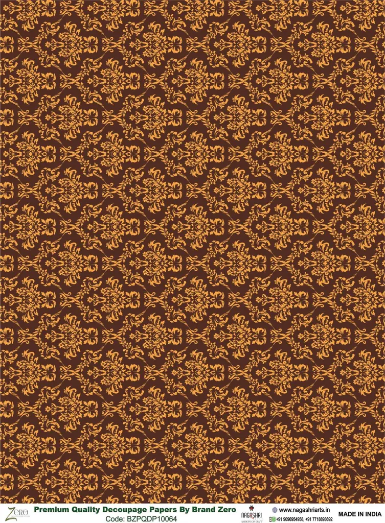 Brand Zero Premium Quality Decoupage Paper Pack of Two - Design Code: BZPQDP10064