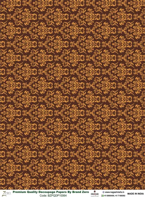 Brand Zero Premium Quality Decoupage Paper Pack of Two - Design Code: BZPQDP10064