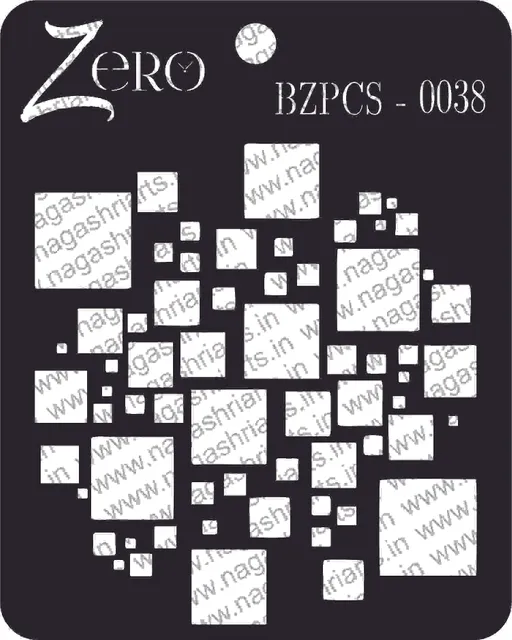 Brand Zero Pratibimb Craft Stencil - Code: BZPCS-0038 - Squares Background 2 Stencil