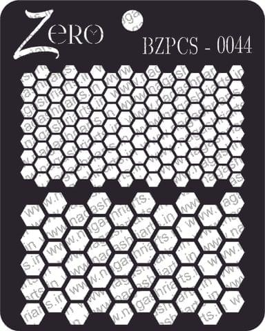 Brand Zero Pratibimb Craft Stencil - Code: BZPCS-0044 - Honey Comb Combo Background Stencil