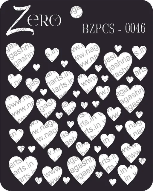 Brand Zero Pratibimb Craft Stencil - Code: BZPCS-0046 - Hearts Background Stencil