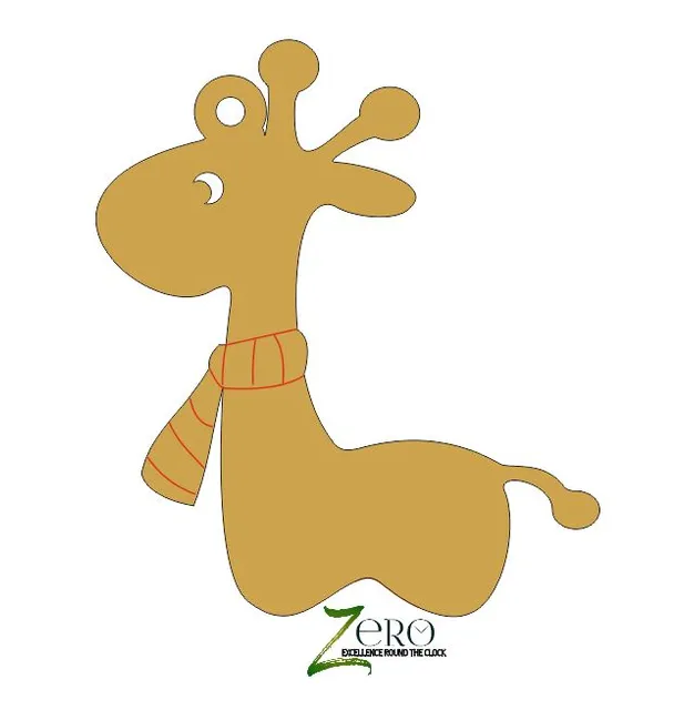 Brand Zero Pre Marked MDF Base - Giraffe Design 1 - Select Your Preference Of Size & Thickness