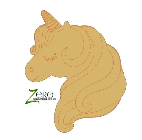Brand Zero Pre Marked MDF Base - Unicorn Design 3 - Select Your Preference Of Size & Thickness