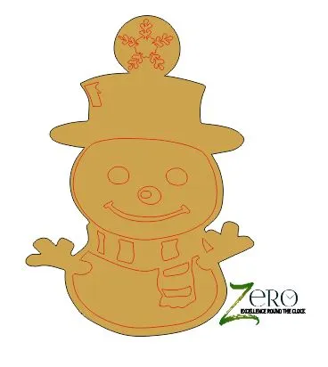 Brand Zero Pre Marked MDF Base - Snowman Design 1 - Select Your Preference Of Size & Thickness