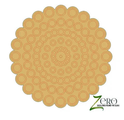 Brand Zero Pre Marked MDF Base - Mandala Design 4 - Select Your Preference Of Size & Thickness