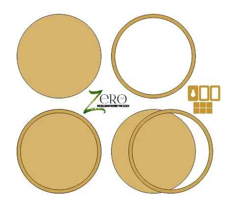 Brand Zero MDF Plate With Rim - Round Shape - Select Your Preference Of Size & Thickness