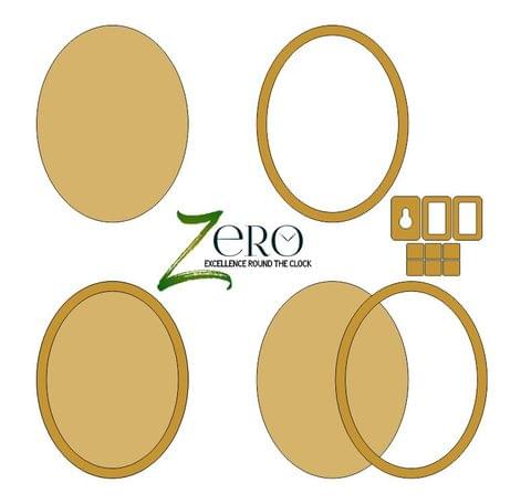 Brand Zero MDF Plate With Rim - Oval Shape - Select Your Preference Of Size & Thickness